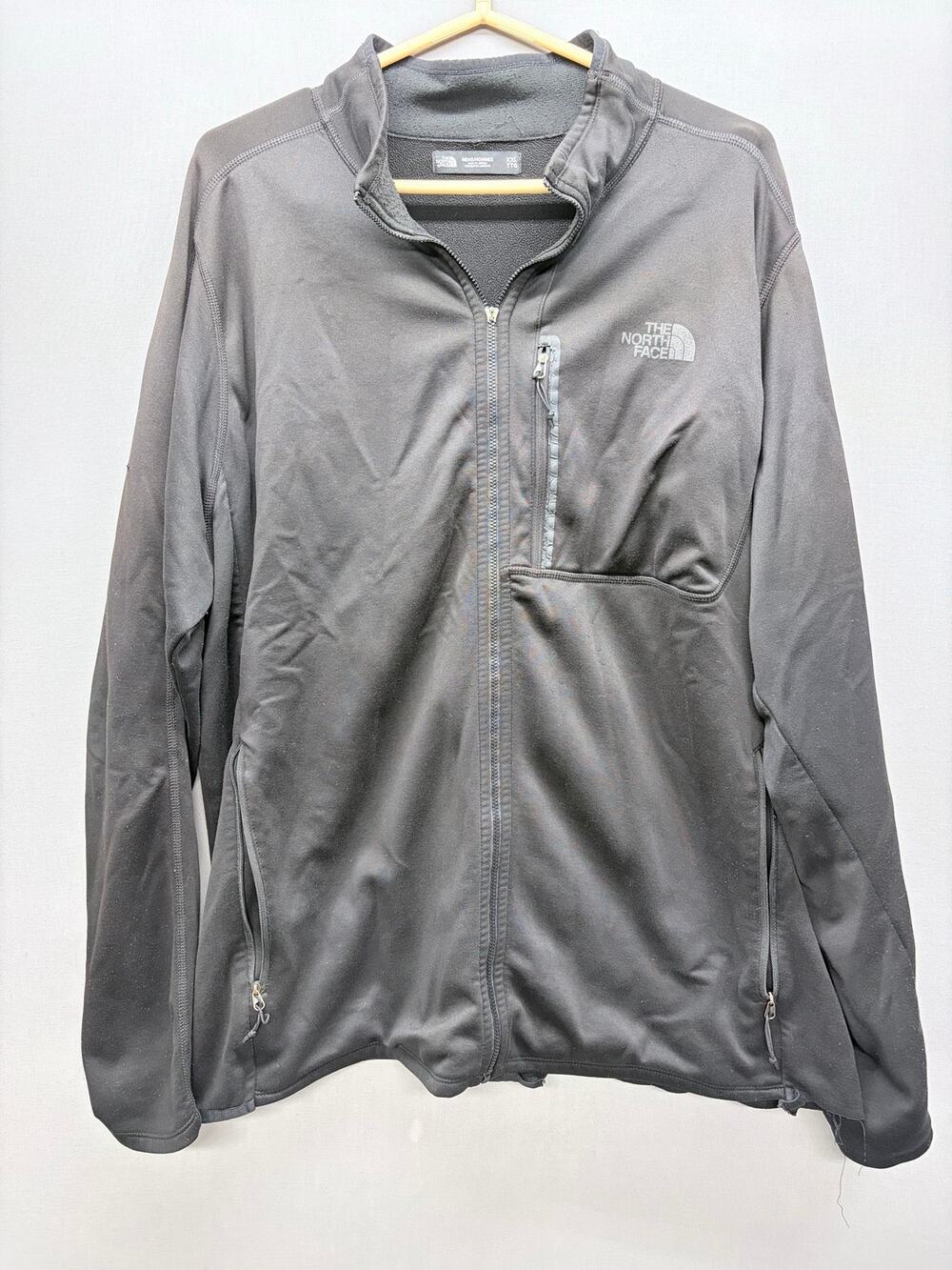 The North Face Men XXL Apex Bionic Softshell Jacket Full Zip Grey WindWall